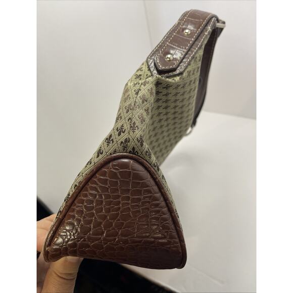 CRAZY HORSE BY LIZ CLAIBORNE SHOULDER BAG FLEUR DE LIS PATTERN EXCELLENT COND - Picture 10 of 10